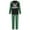 Green, variant on Family Matching Pajamas Festive Print Holiday Sleepwear For Dad And Kids Cozy Fleece Loungewear Xmas Outfit 亲子装2
