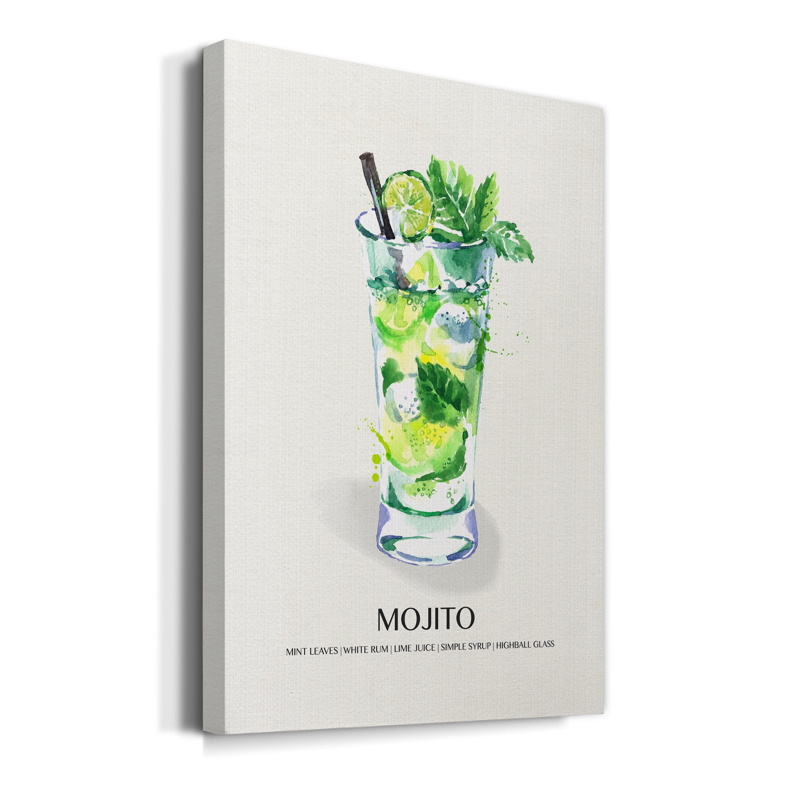 Mojito Premium Gallery Wrapped Canvas - Ready to Hang - 12 x 18