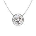 thumbnail image 1 of Angara Collier en Diamant Naturel - Collier Solitaire Rond en Diamant avec Lunette en Platine pour Femmes, 1 of 10