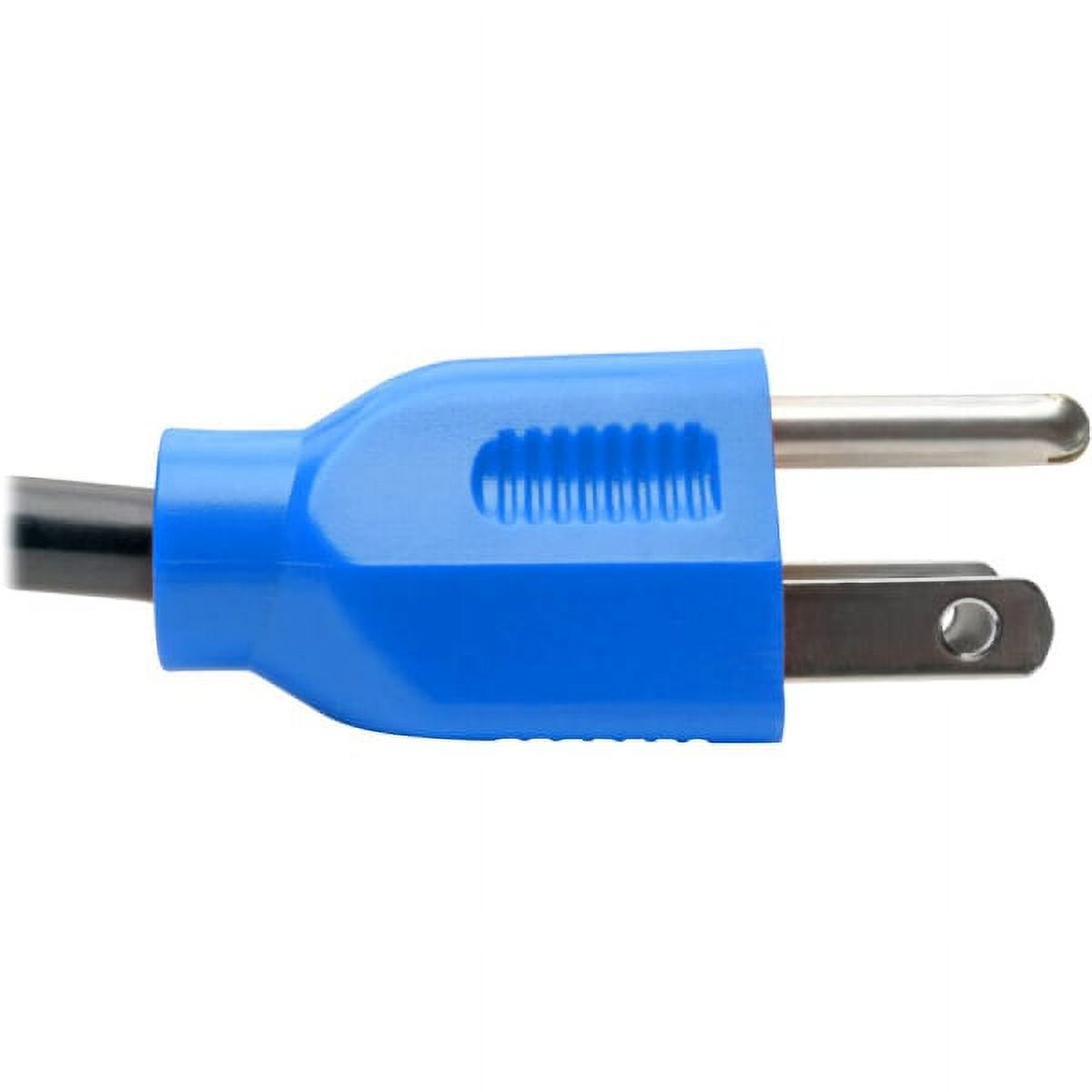 Tripp Lite P006-004-BL 18 AWG NEMA 5-15P to IEC-320-C13 Power Cord, Blue, 4' - image 3 of 4