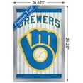 thumbnail image 3 of MLB Milwaukee Brewers - Retro Logo Wall Poster, 14.725" x 22.375", Framed, 3 of 5