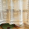 thumbnail image 2 of Cortinas cortas para ventanas de cocina, cortinas de red, cortinas de encaje, cortinas de media ventana para bistró, cortinas con cenefa de macramé para decoración de casas de campo, 2 of 6