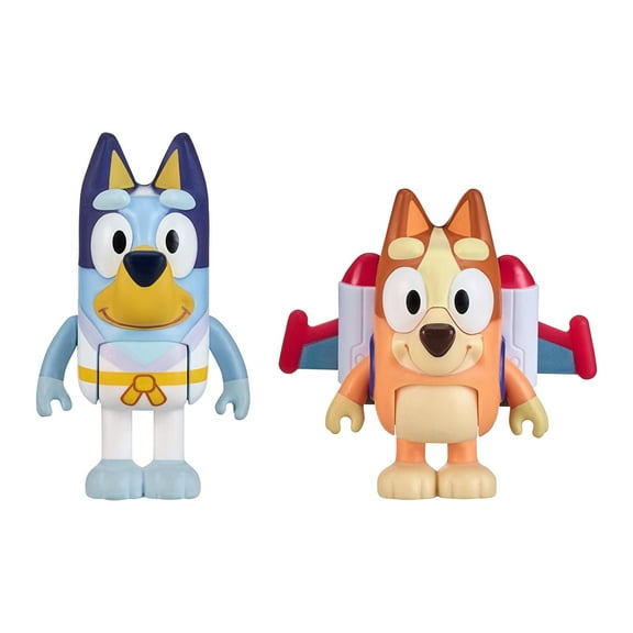 Bluey Action Heroes 2.5 inch Bluey and Bingo Figures, Ages 3 