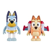 Bluey Action Heroes 2.5 inch Bluey and Bingo Figures, Ages 3+
