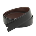 thumbnail image 2 of Belt without Buckle, PU Leather Belt Waistband, 125cm Adjustable Western Belt Replacement Belt Strap for Halloween Unisex Dress up Stage Props black coffee, 2 of 7