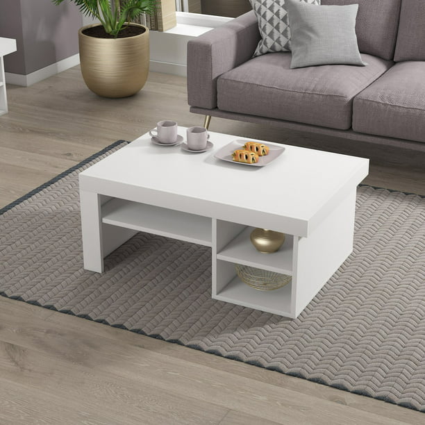Alaaddin Floor Shelf Coffee Table With, Floor Shelf Coffee Table