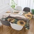 thumbnail image 3 of DEIARA Sunflower Cute Kitten Square Tablecloth 54×54in Polyester Fabric Tablecloth Washable Dust Resistant Wrinkle Resistant, 3 of 9