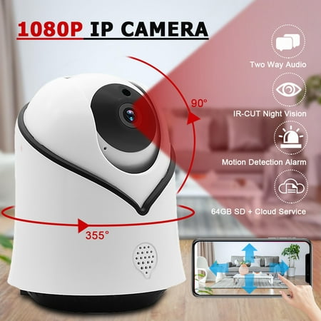 Wireless IP Camera, 1080P 3.6mm Lens Super Clear Wired Wireless Security Wifi IP Camera Night Vision Two Way Audio Smart Home Video System Baby Pet Home