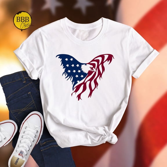 Eagle American Flag Shirt: Patriotic 4Th Of July TSHIRT All Size S-5XL