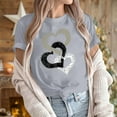 thumbnail image 6 of Hxshgdsn Womens Valentines T Shirt Graphic Heart Printed Short Sleeve Tees Trendy Casual Lover Gift Tops Gray 2 L, 6 of 7