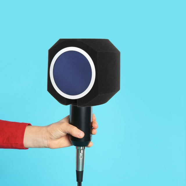 Filter para micrófono Filtro acústico Micrófono Pantalla Micrófono Bolas de espuma Profesional portátil para grabación de azul