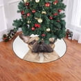 thumbnail image 2 of FMSHPON Funny French Bulldog Xmas Christmas Tree Skirt Stand Mat for Holiday Party Decoration Indoor Outdoor 36 inches, 2 of 3