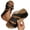 Black, variant on Women's Wedge Platform Sandals Leather Slip On Orthopedic Comfort Non Slip Adjustable Buckle Straps Open Toe Casual Dressy Summer Beach Outdoor Daily Wear Slides White 40(US-8)