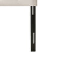 thumbnail image 5 of Diamond Stitch Pattern Upholstered Headboard with Button Tufted Design and Height Adjustable Legs, Ivory, 5 of 7