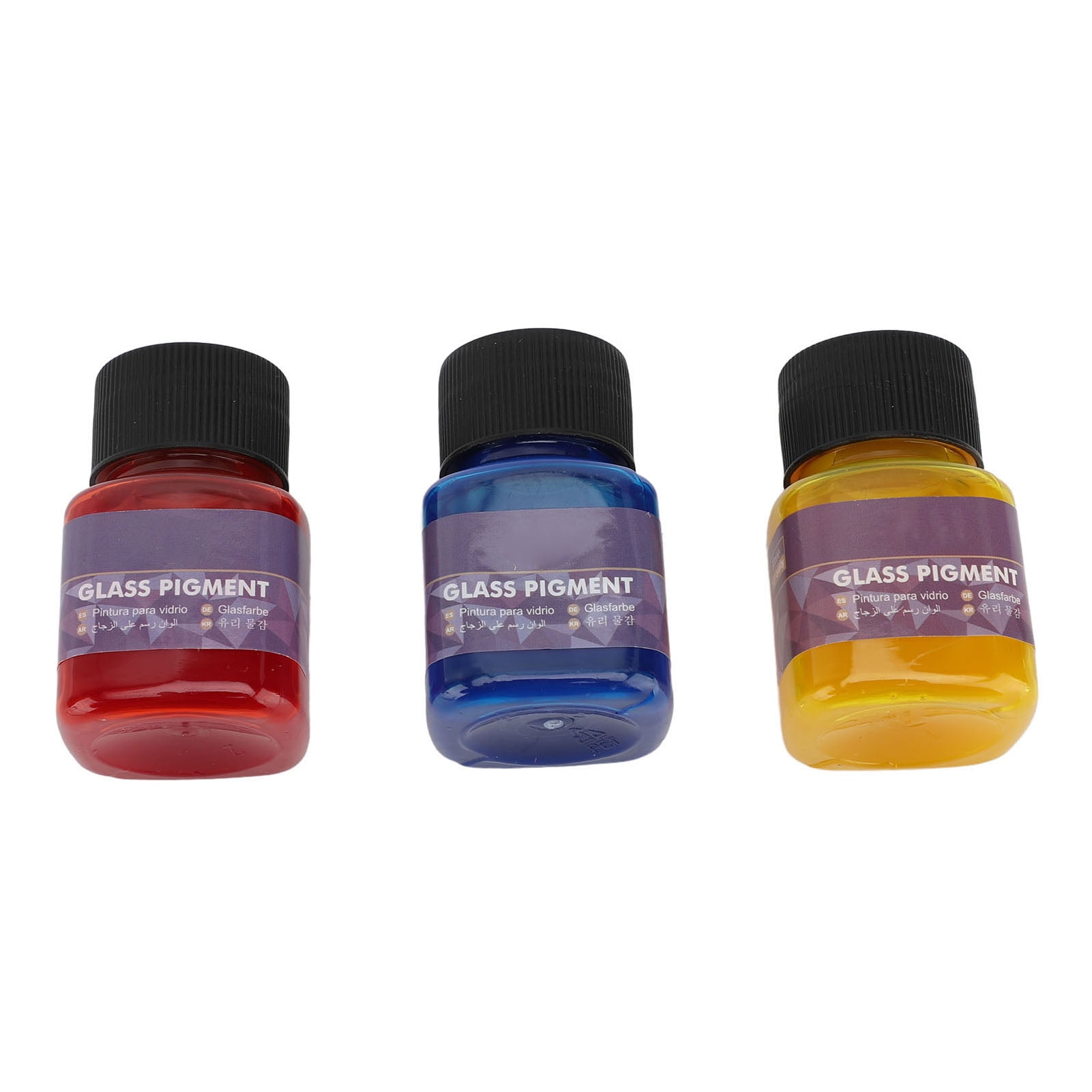 Riousery 6 Color Glass Paint Set, 30ml / 1 oz Water Proof UV Proof Leakage Proof Pigment Set for Beginners and Professionals, Gallery DIY Art Craft Supply, Transparent Permanent Window Painting Kit