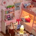 thumbnail image 5 of Ogrmar Wooden Dollhouse Miniatures DIY House Kit with Cover and Led Light-Blossom Age, 5 of 5