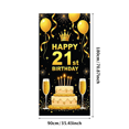 thumbnail image 3 of Glamorous 21st Birthday Banner with Crown Theme Party Backdrop Background Decorations for Photography Props Birthday Party Celebrations Balloon Decors, 3 of 4