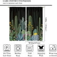 thumbnail image 2 of Cactus Window Curtains,Natural Tropical Plant Flowers Room Darkening Door Window Rod Pocket Curtain for Living Room Bedroom Kitchen Bathroom W84xL84in, 2 of 6