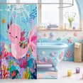 thumbnail image 3 of Manfei Cute Axolotl Shower Curtain 72Wx72L,Animals Print Bathroom Curtain, 3 of 5