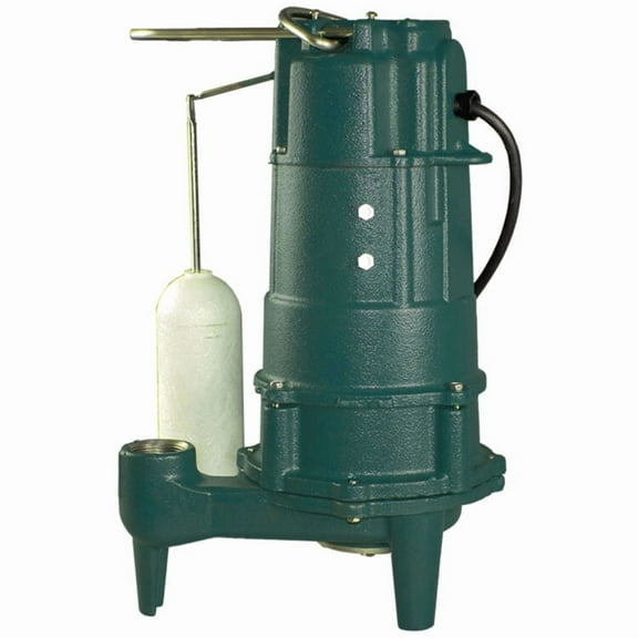 Zoeller 807-0002, Model N807, Shark Series, Grinder Pump, 1 HP, 115 Volts, 1 Phase, 1-1/4" NPT Vertical Discharge, 45 GPM Max, 55 ft Max Head, 15 ft Cord, Manual