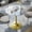 Glossy Jaded-White Top + Gold Leg, variant on Wisfor 2-4 Person Dining Table Home Leisure Table w/ Metal Stable Base & Sintered Stone for Living Room Dining Room , LxH: 29.92x30.90 inch, Glossy Jade-White Top Gold Leg