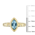 thumbnail image 2 of Everly Women’s 1 1/4ct Sky Blue Topaz 1/4ct Diamond 10k Yellow Gold Marquise Ring - GH, I2-I3, 2 of 10
