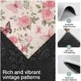 thumbnail image 3 of Pink Butterfly Floral Bow White Pattern Kitchen Rugs Sets Of 3,Kitchen Runner Rugs Non Skid Washable,Decorative Kitchen Floor Mats for Kitchen,Sink,Laundry,17"x30"+ 17"x47" + 17"x59", 3 of 6