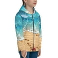 thumbnail image 5 of Rocae Tropical Beach With Starfish for Zip Up Hoodies for Teen Sweatshirt with Hood-Small, 5 of 6