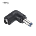 thumbnail image 3 of Uxcell DC Power Connector Adapter, 90 Degree Angle Plug Coupler Converter, 10Pcs, 3 of 6