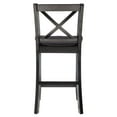 thumbnail image 5 of Pemberley Row Rubberwood Black Counter Stool Rectangular X-Back Design 37.25" Unassembled, 5 of 14
