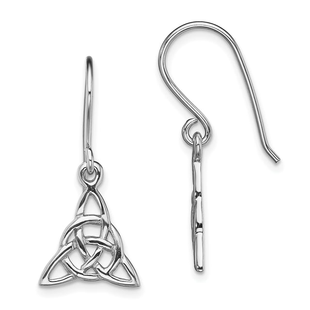 925 Sterling Silver Trinity Knot Drop Dangle Earrings Celtic Claddagh
