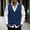 Dark Blue, variant on Men's Sweater Vest, Polyester Acrylic Mixed Fabric V-Neck Button Front Sleeveless for Fall Winter Office Casual Wear
