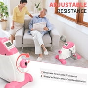 TARESNESS Zimtown Under Desk Bike Pedal Exerciser, Pink - Material: ABS