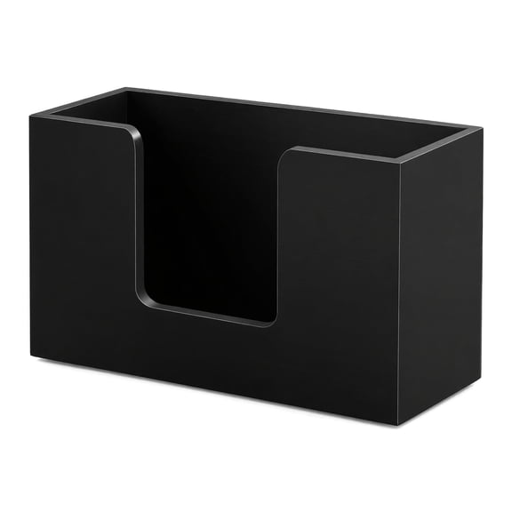 Wooden Paper Towel Dispenser Countertop, Bathroom Guest Paper Towel Holder for Multifold C-Fold Z-Fold Trifold Paper Towels, Black Wood Napkin Holder for Kitchen, Vanity, Powder Room