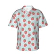 thumbnail image 2 of Yiaed Hand Drawn Strawberry Print Hawaiian Shirt for Men Short Sleeve Button Down Shirts Beach Shirts for Men-Medium, 2 of 5