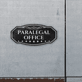 thumbnail image 3 of Victorian Plus Paralegal Office Wall or Door Sign Leather | Legal and Courtroom Decoration - Large, 3 of 8