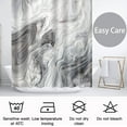 thumbnail image 4 of Extra Long Shower Curtain72x84 inch Length,Black and White Marble Texture Bathroom Shower Curtains Set with Hooks,Abstract Luxurious Waves Waterproof Fabric Bath Curtain, 4 of 6