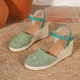 thumbnail image 5 of Dakaela Closed Toe Wedge Sandals for Women Woven Hollow out Platform Espadrilles 2026 Arch Support Summer Casual High Heels Size 6-10, 5 of 7