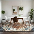 thumbnail image 3 of Garvee Boho Area Rug 8x10ft Vintage Persian Floral Distressed Rug, Non-Slip Low Pile Oriental Carpet for Living Room Bedroom, Orange, 3 of 9