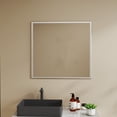 thumbnail image 5 of Dtwnek 31.5"x29.5" Rectangle Decorative Wall Mirror Vanity Mirror White Aluminum Frame Mirror for Bathroom Living Room Bedroom, 5 of 9