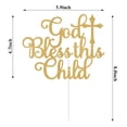 thumbnail image 2 of Decoración para tartas con el nombre de Dios bendiga a este niño para la primera comunión, color dor, 2 of 7