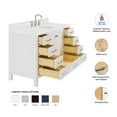 thumbnail image 3 of Ariel Cambridge 54 Inch Single Oval Sink Bathroom Vanity With Carrara White Quartz Countertop 1.5 Edge In White, 3 of 10