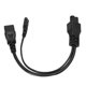 thumbnail image 2 of C6 de cable de alimentación femenina de c6 masculino a c7 c13, enchufe de retardante de llama y reproducir iec320 c6 y divisor cable de alimentación de resistencia a la impresora de, 2 of 7