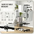 thumbnail image 4 of HOMCOM 4-Tier Clothes Drying Rack w/ Side Wings Wheels for Indoor Outdoor, 4 of 10