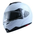 thumbnail image 5 of 1Storm Motorcycle Street Bike Modular/Flip up Dual Visor/Sun Shield Full Face Helmet HG339 Glossy White, 5 of 7