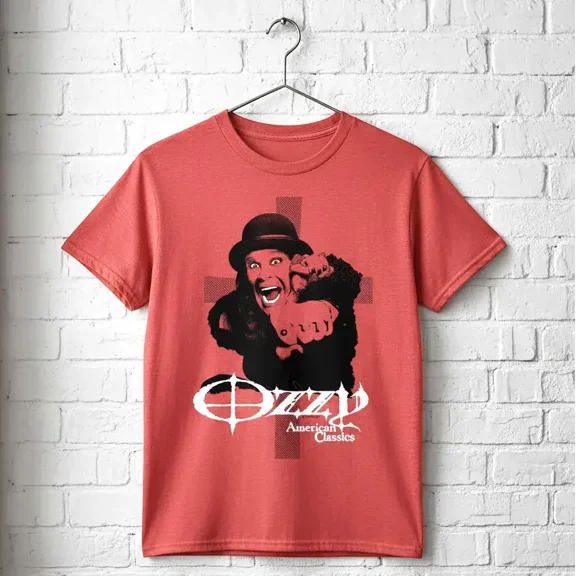 Ozzy Osbourne Tattoo Fist Men's T Shirt (RedHeather, AdultS)