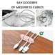 thumbnail image 2 of Innovador diseño compacto para ahorrar espacio, organizador de cables con agarre de goma, material autoadhesivo no tóxico y adhesivo fuerte, gestión eficaz de cables para escritorios de casa y de, 2 of 5