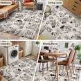 thumbnail image 5 of Rectangle Area Rugs 3 x 5 Ft, Vintage Rooster Farmhouse Non-Slip Residential Carpet, Grey Wooden Farm Animals Striped Indoor Crawling Mats Runner Rugs for Living Room/Dining Room/Bedroom, 5 of 9