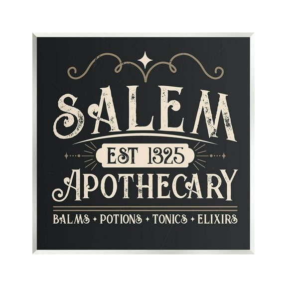 Salem Apothecary Vintage Witch Sign Holiday Graphic Art Unframed Art Print Wall Art
