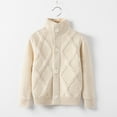 thumbnail image 3 of Tfken Sweater For Boys Child Size 7-8 Years Turtleneck Solid Color Soft Classic-Fit Beige Cardigan Sweater, 3 of 6